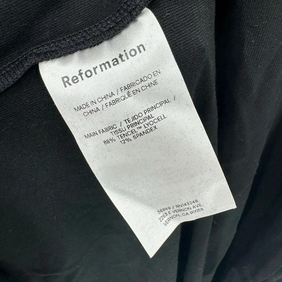 Reformation Pavia Knit Black Midi Dress Size S B178 - Picture 8 of 8